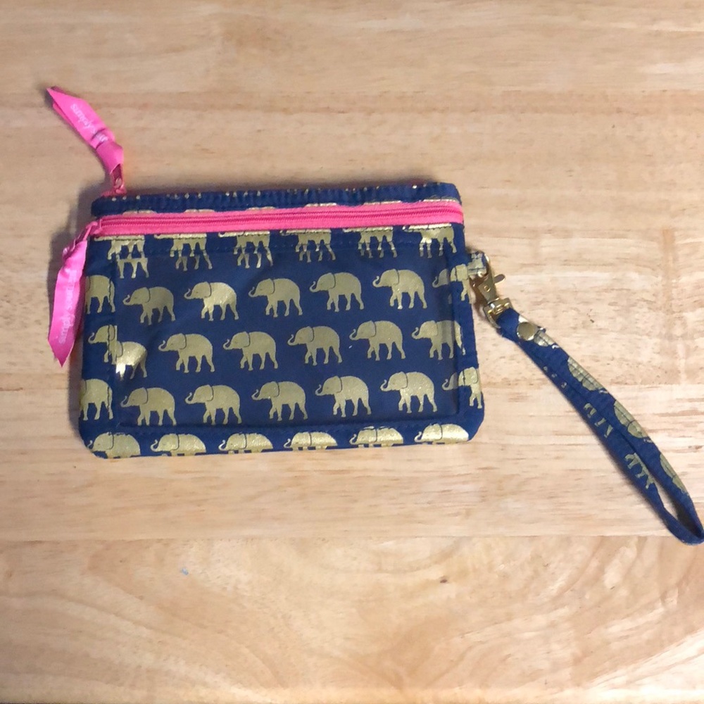 NWOT simply southern phone wristlet gold elephants